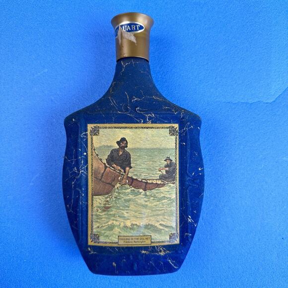 EMPTY Jim Beam Frederic Remington "Hauling the Gil Net" Decanter - Picture 2 of 8